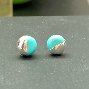Turquoise stud earrings